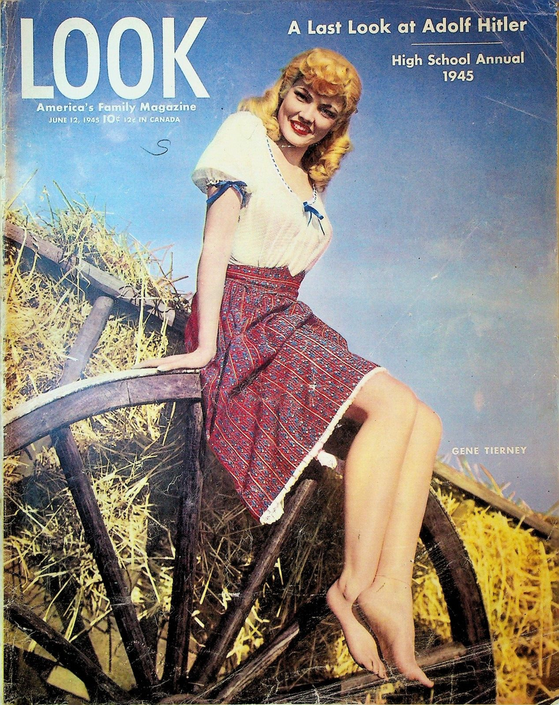 Look Magazine June 12 1945 WWII Gene Tierney Mickey Mouse Benny Goodman
