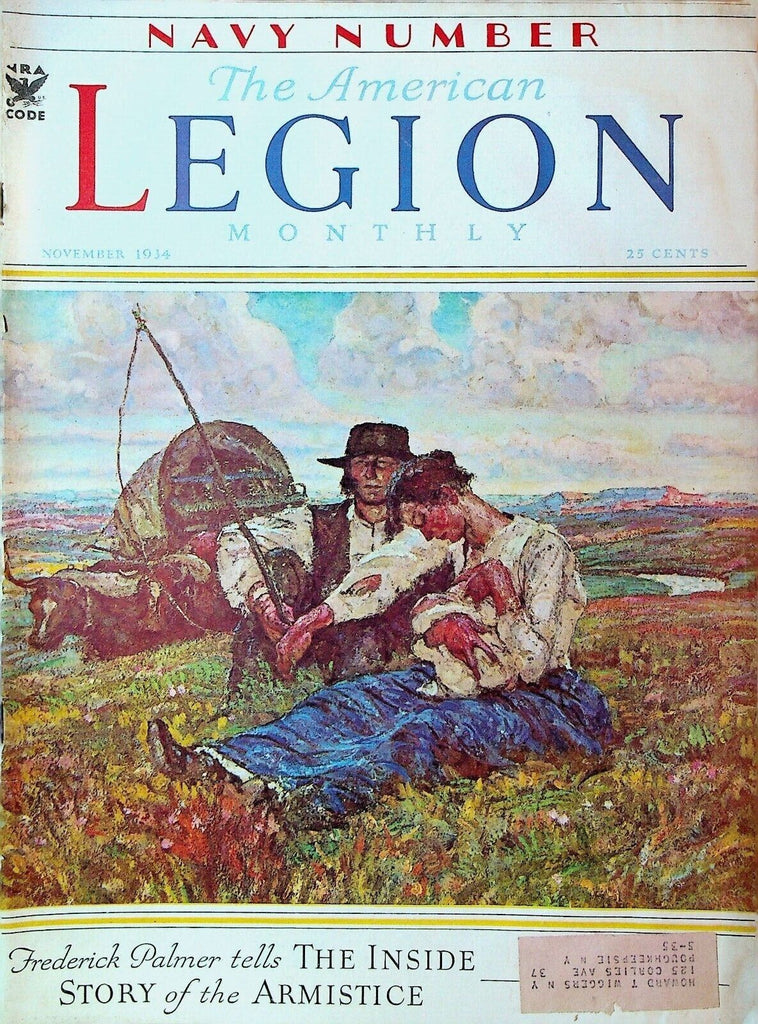 American Legion Magazine November 1934 Harvey Dunn Armistice World Series Navy