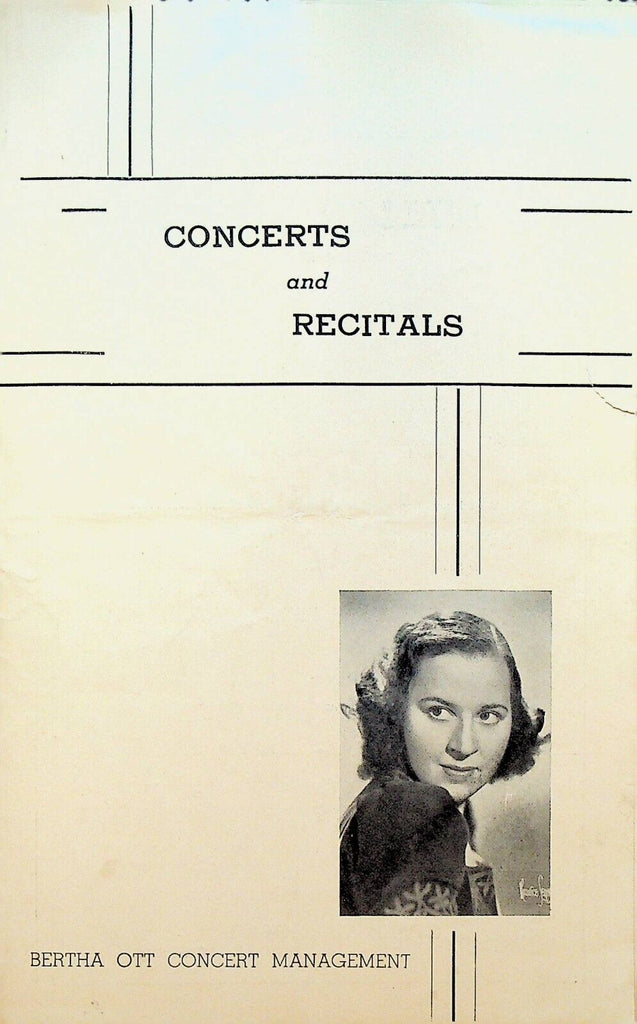 Lillian Sugar Song Recital Program May 14 1940 Chicago