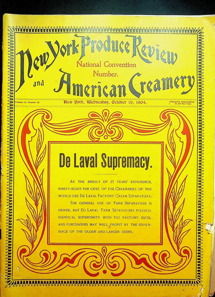 New York Produce Review & American Creamery Magazine October 19 1904