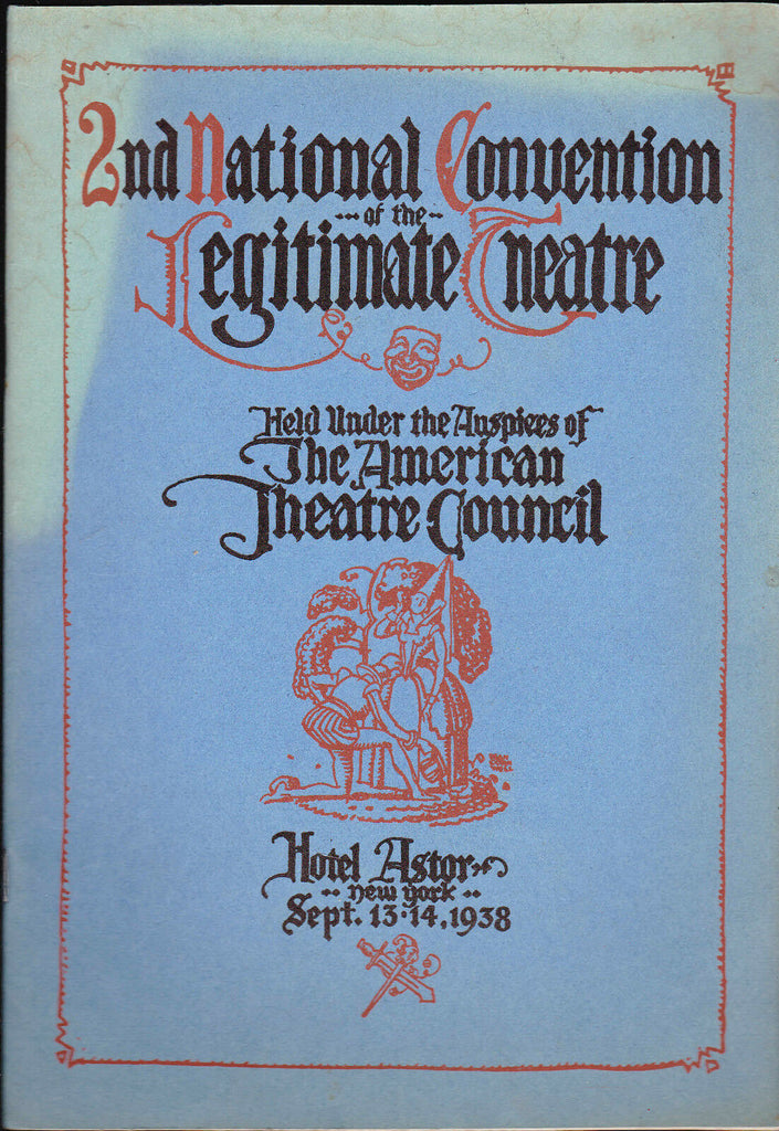 2nd National Convention of the Legitimate Theatre Program 1938 Alfred Lunt