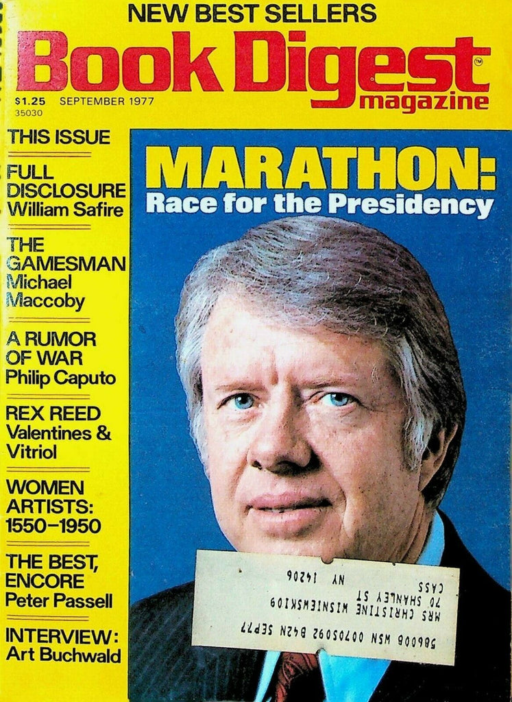 Book Digest Magazine September 1977 Jimmy Carter Art Buchwald Robert Redford