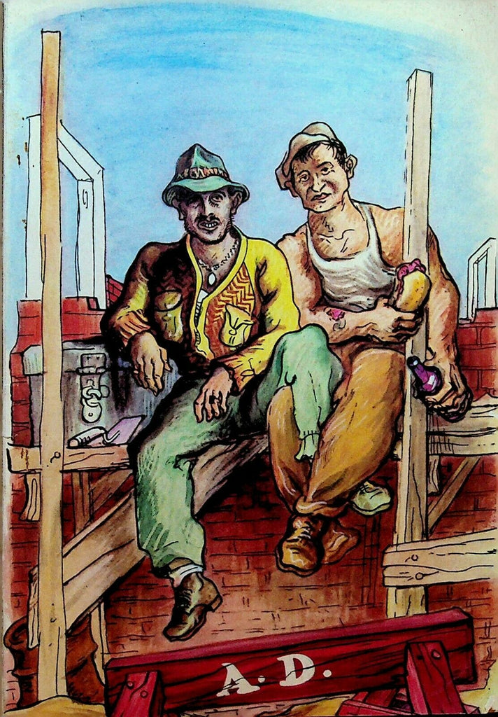 A-D Art Journal October 1940 Philip Reisman Homoerotic Construction Cover Art
