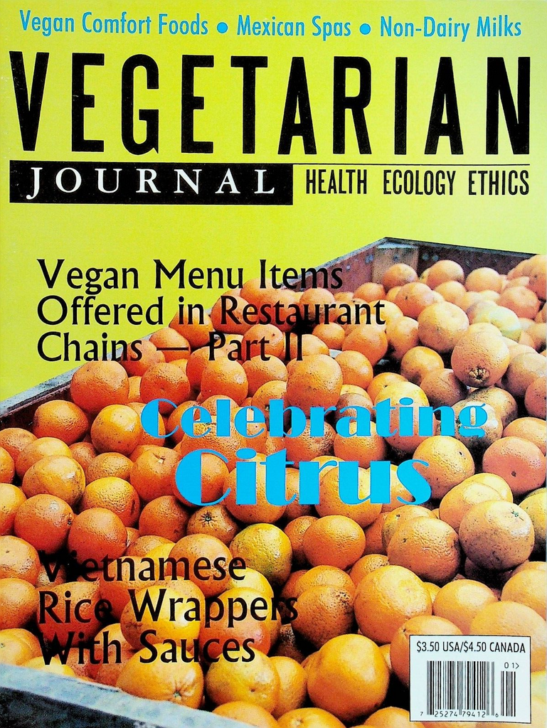 Vegetarian Journal Vol XV1I #1 1998 Citrus Comfort Foods Rice Wrappers