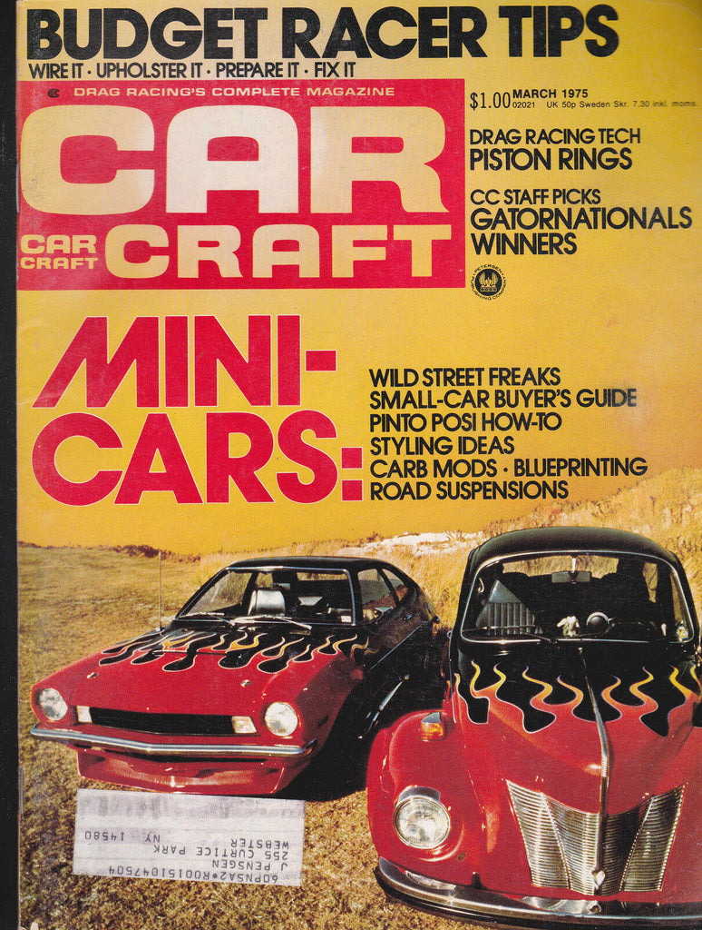 Car Craft Magazine Gatornationals March 1975  FREE US S/H