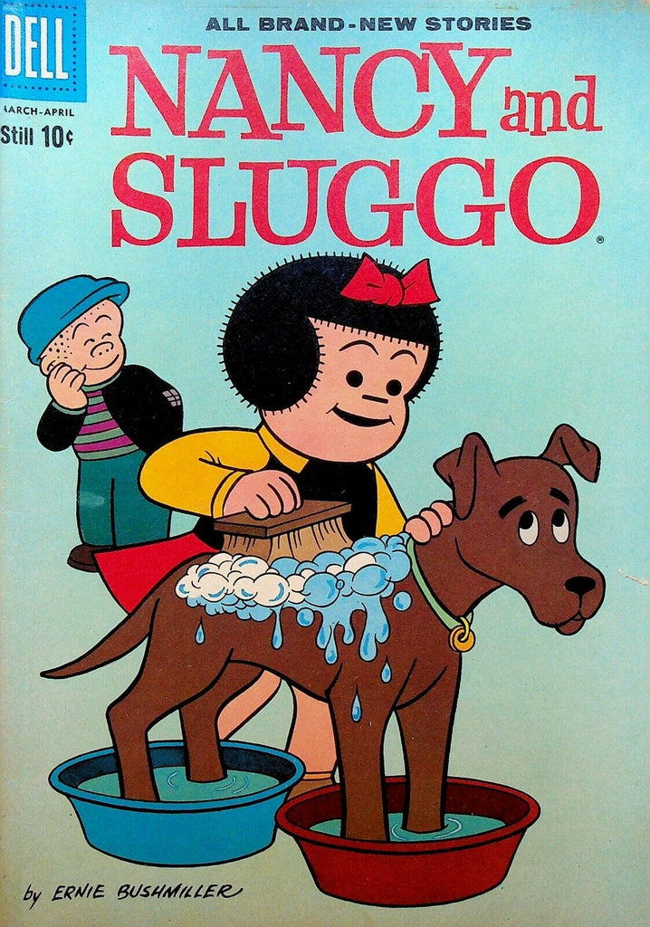 Nancy & Sluggo 175 Dell Comics 1960 Charlie Brown Peanuts Washing Dog