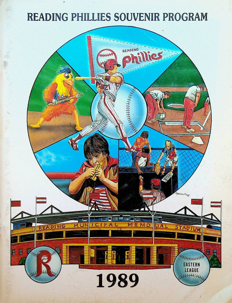 Reading Phillies Minor League Souvenir Program 1989