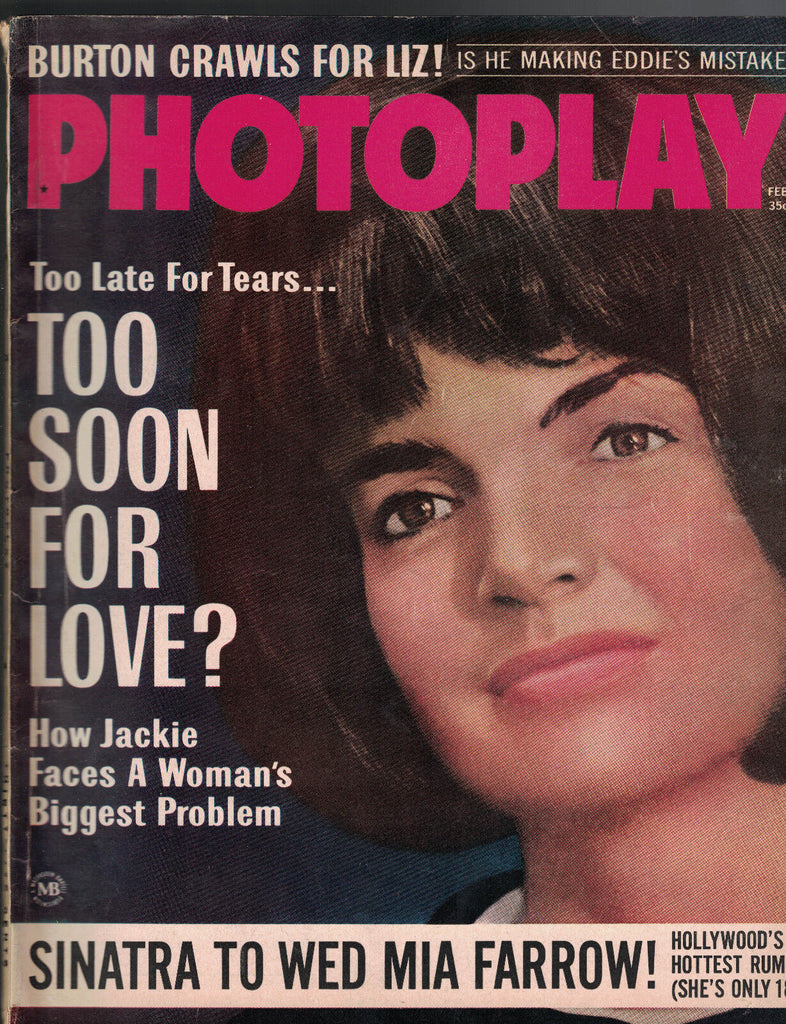 Photoplay Magazine February 1965 Jackie Kennedy Liz Taylor Mia Farrow