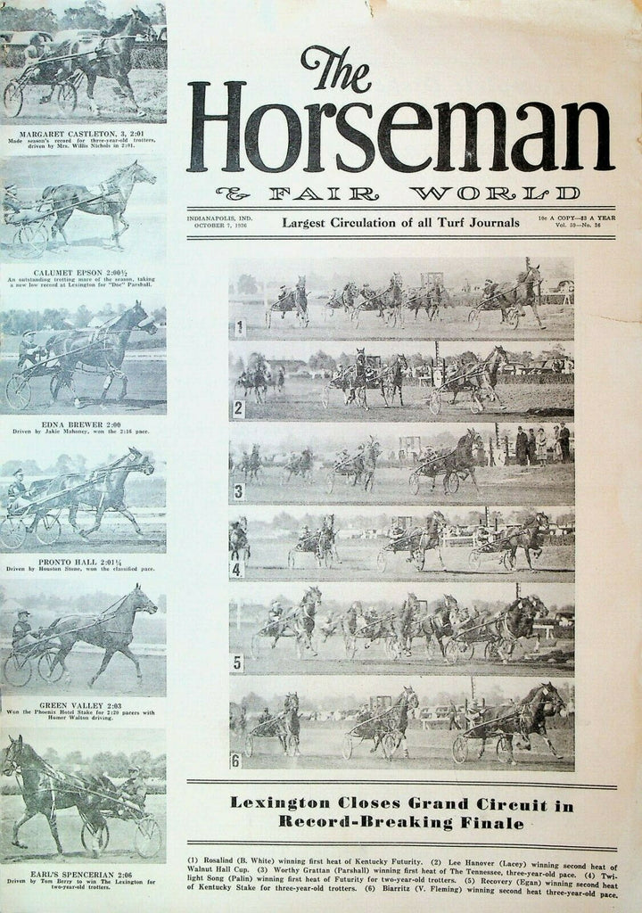 Horseman & Fair World Magazine October 7 1936 Worthy Grattan Lee Hanover