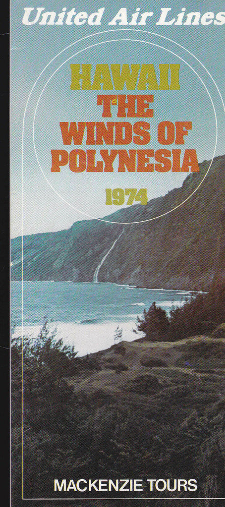 United Air Lines Hawaii the Winds of Polynesia 1974 ad booklet  UAL Airlines
