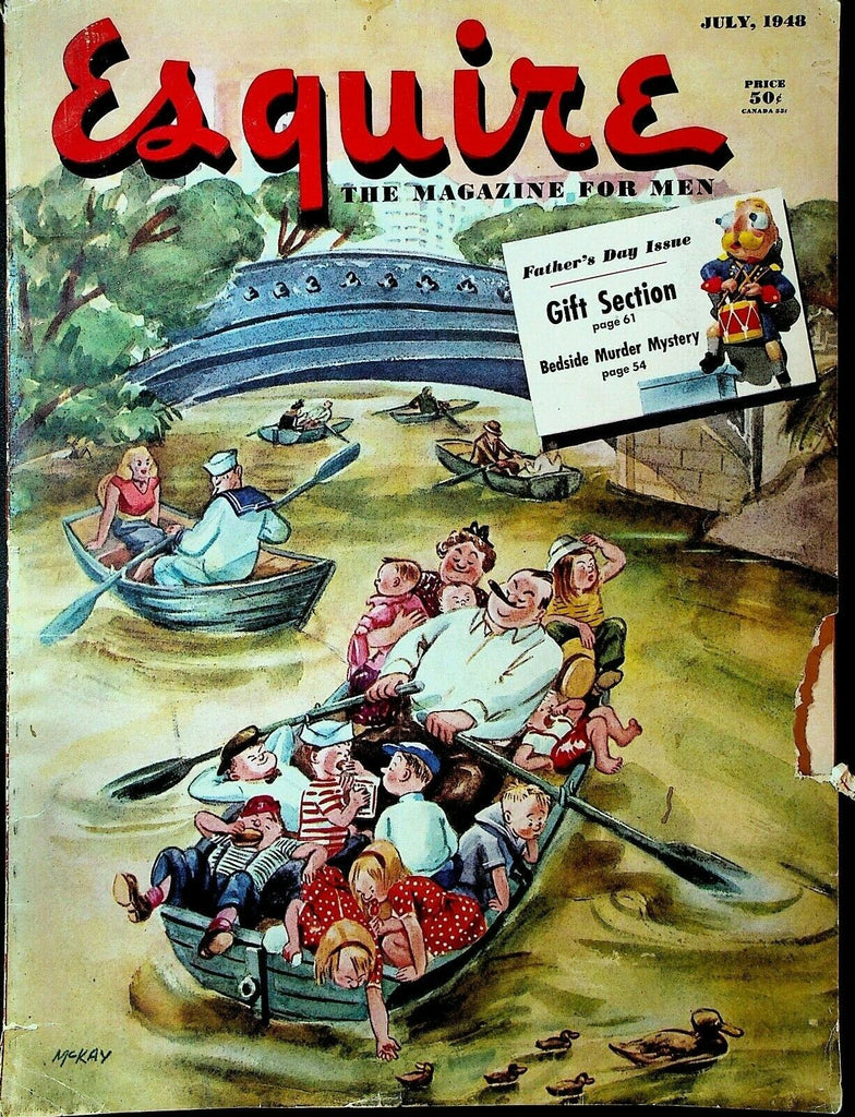 Esquire Magazine July 1948 Al Moore Pinup Surfing JFK Elia Kazin Joe DiMaggio