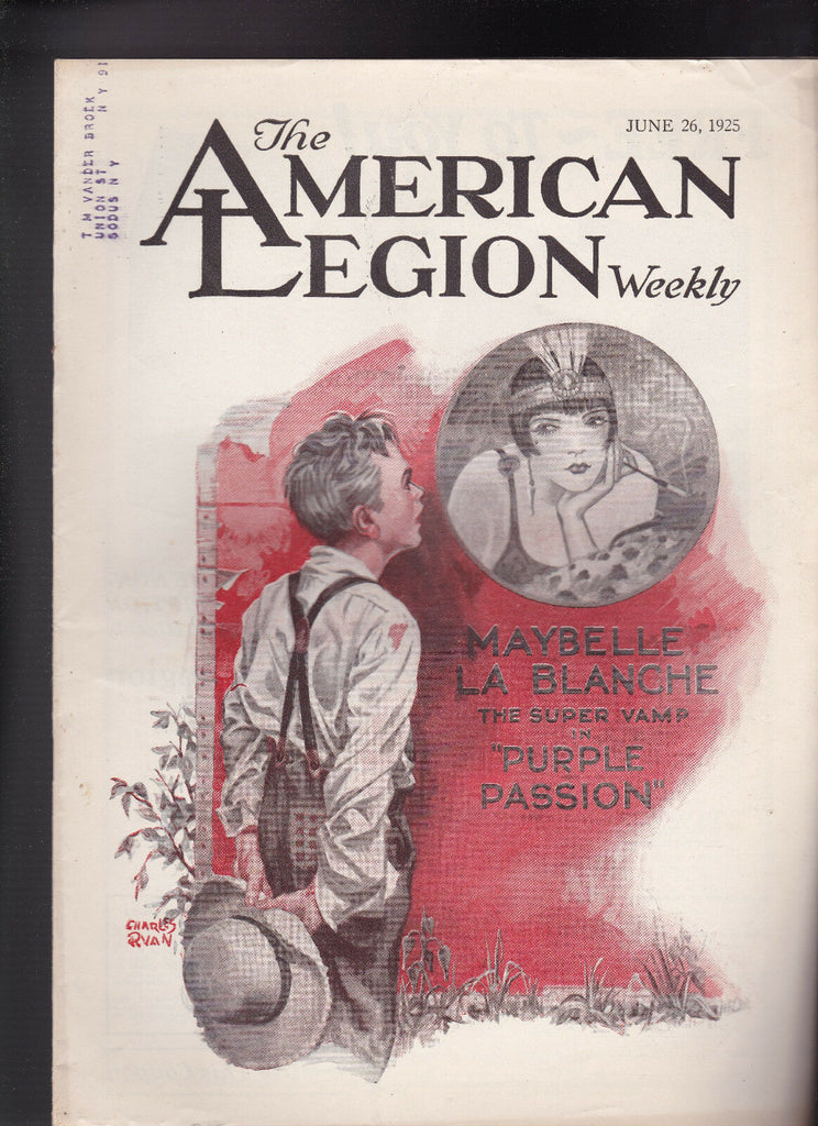 American Legion Magazine  Charles Ryan Farm Boy Cover  June 26 1925