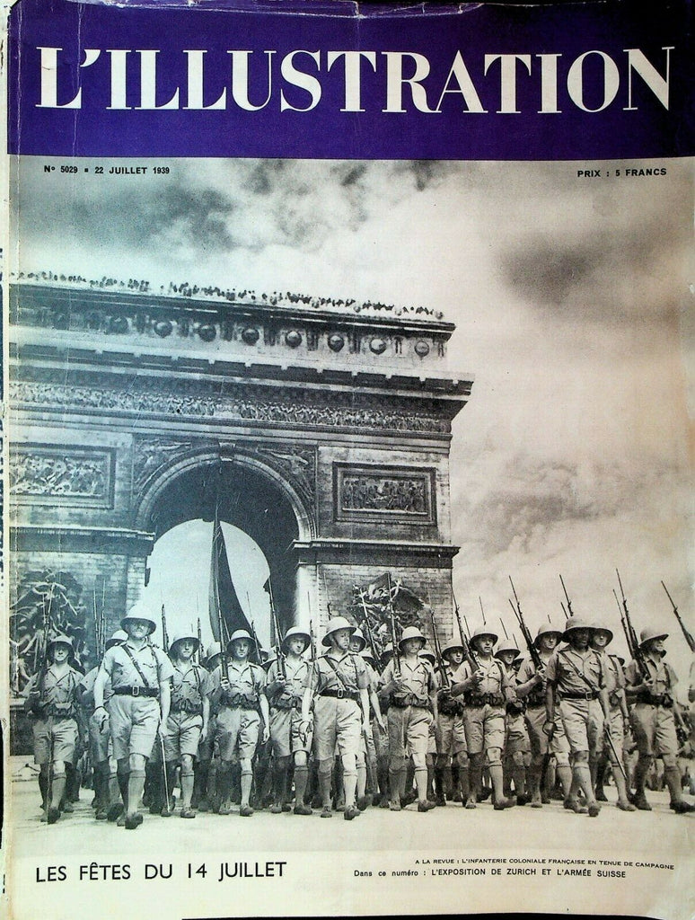 L'Illustration Magazine July 22 1939 Bastille Day Zurich Swiss Exposition