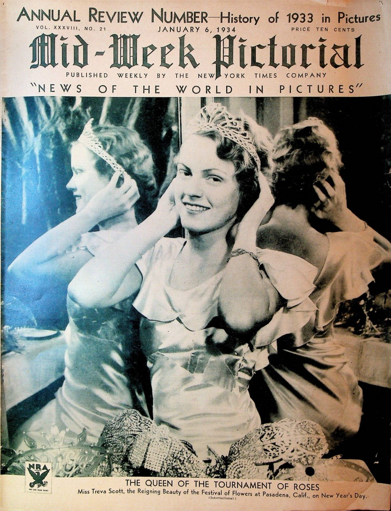 Mid-Week Pictorial January 6 1934 Treva Scott Depression Adolf Hitler Lindbergh
