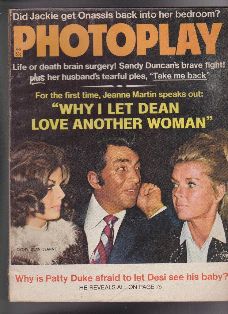 Photoplay Magazine Dean Martin Jackie Onassis Patty Duke February 1972