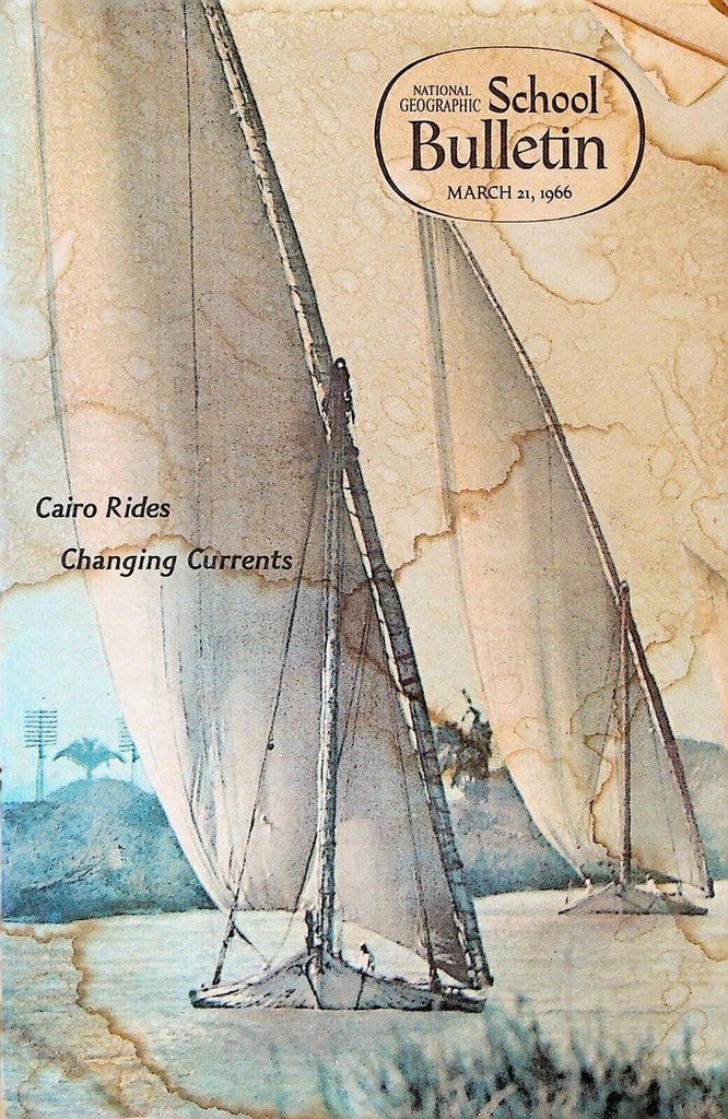 National Geographic School Bulletin March 21 1966 Cairo Egypt Ponape