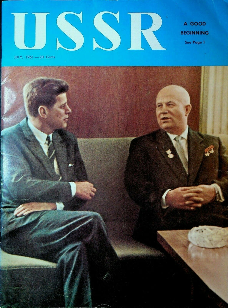 USSR Magazine July 1961 JFK Nikita Khrushchev Yuri Gagarin Ice Capades