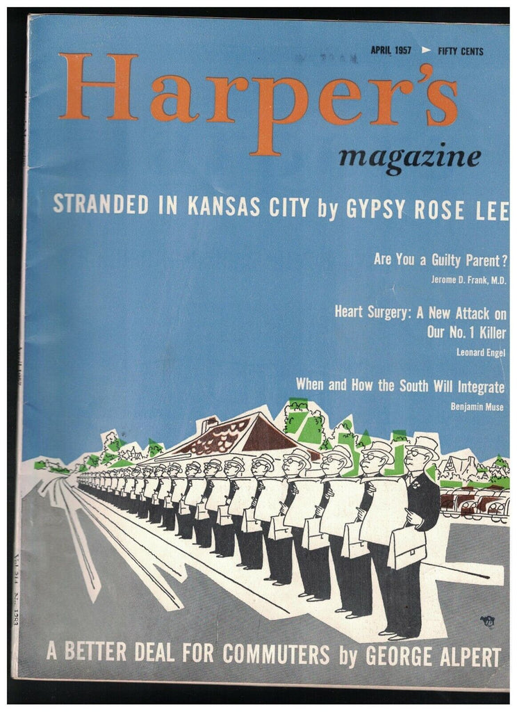 Harper's Magazine April 1957 Gypsy Rose Lee Southern Integration Civil Rights