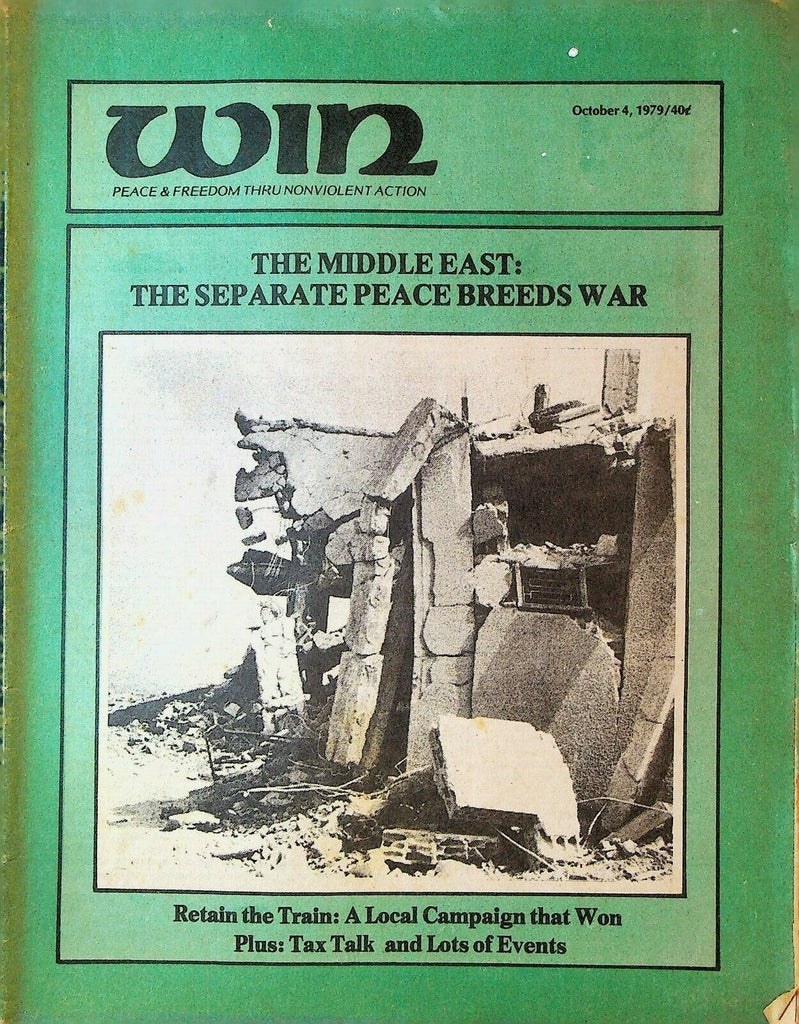 Win Magazine October 4 1979 The Cardinal Amtrak Middle East Peace Israel