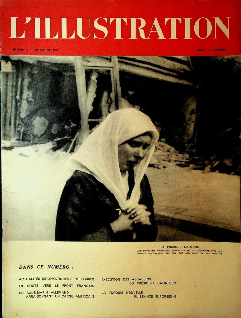 L'Illustration Magazine October 7 1939 World War II President Calinesco