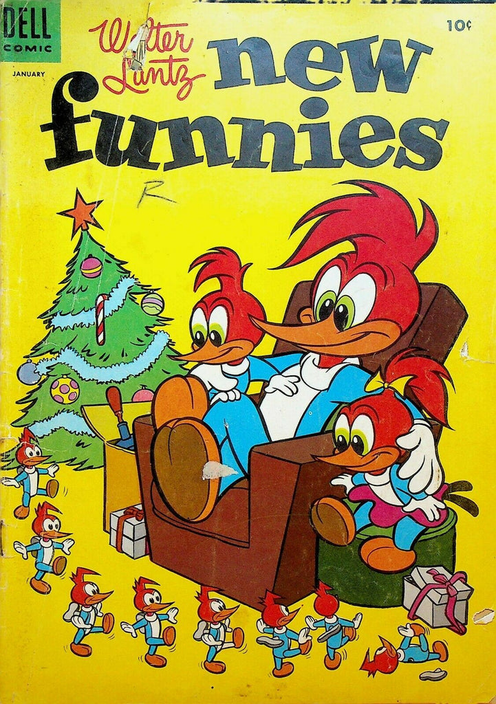 New Funnies 215 Dell Comics 1955 Woody Woodpecker Christmas Tree
