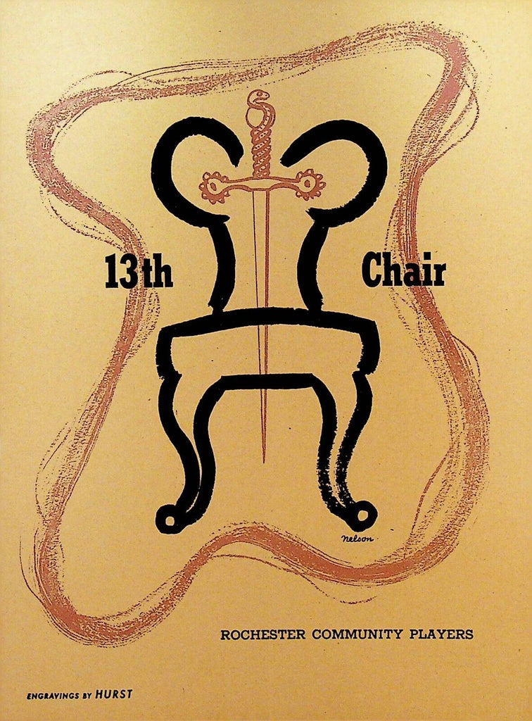 13th Chair Playbill February 5 1949 Genesee Valley Players Rochester NY