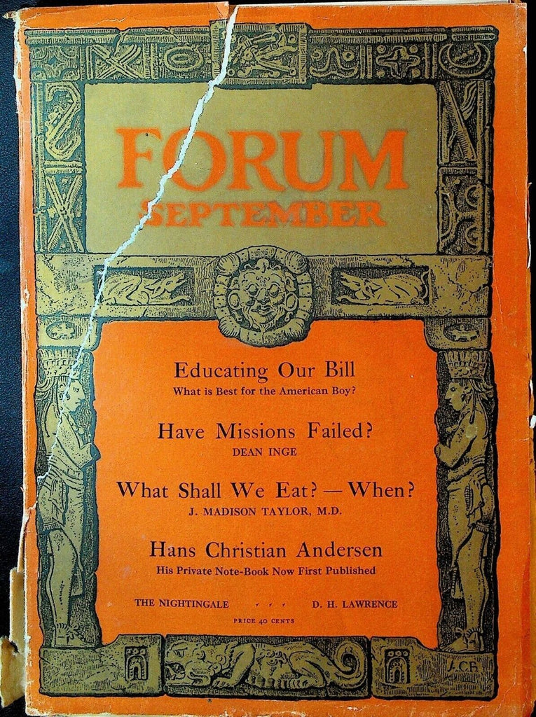 Forum Magazine September 1927 Hans Christian Andersen DH Lawrence