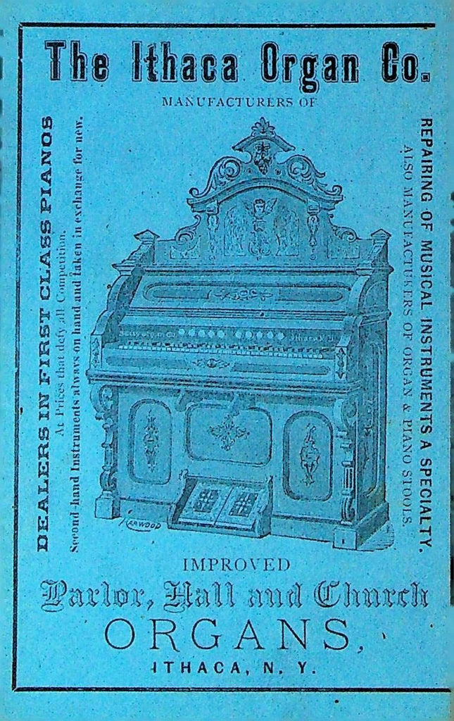 Ithaca Organ Co 1880s Brochure Parlor Hall Church NY