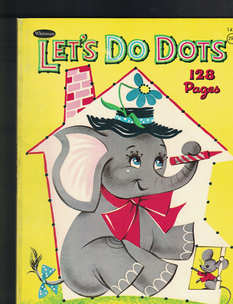 Let's Do Dots Book (Whitman 1424) 1962 UNUSED!  Elephant Cover