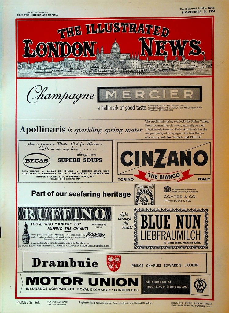 Illustrated London News November 14 1964 Miss World Guy Fawkes Night
