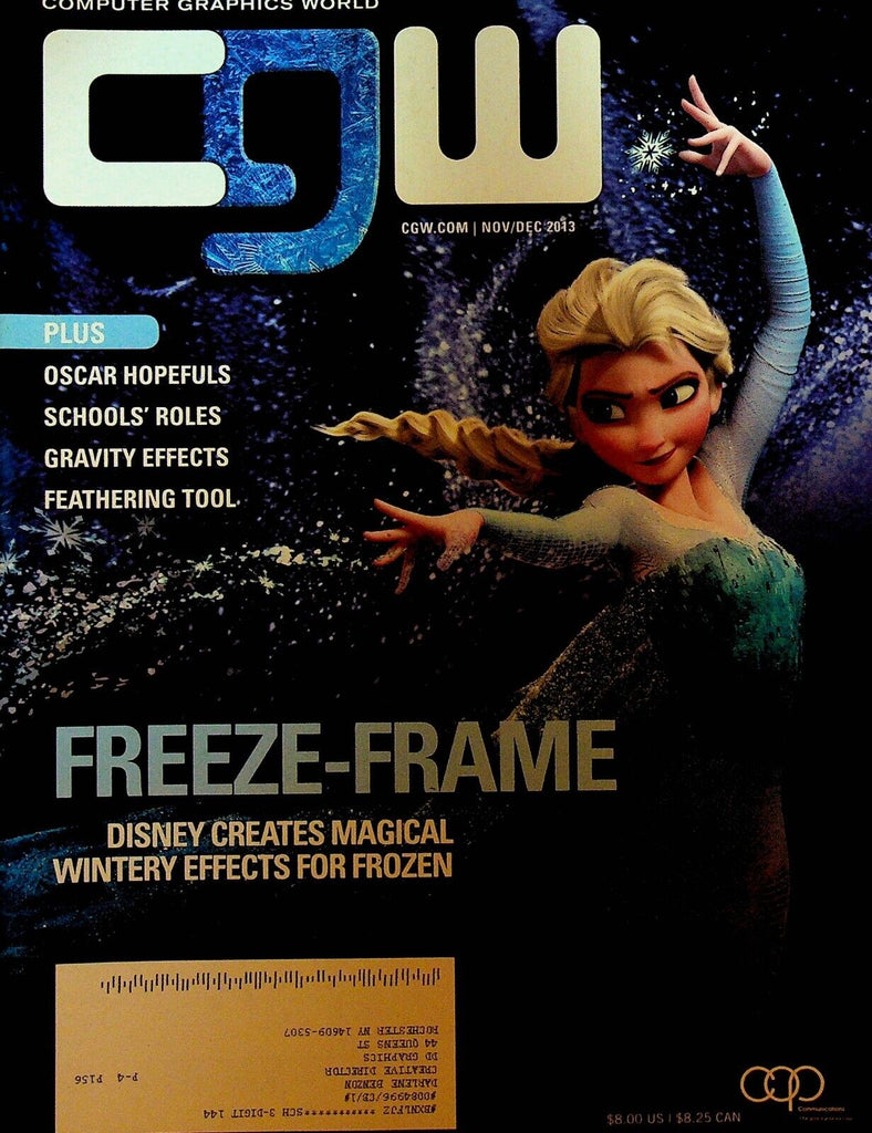 Computer Graphics World Magazine November 2013 Walt Disney Frozen Dana Berry