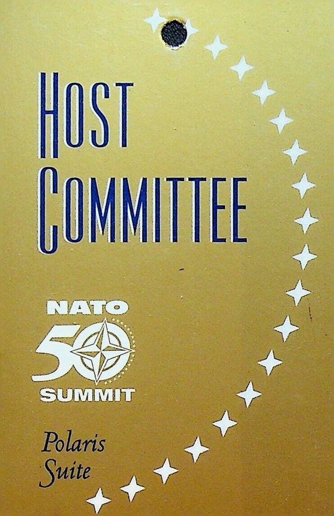 NATO 50 Summit Host Committee Tag Polaris Suite Washington DC
