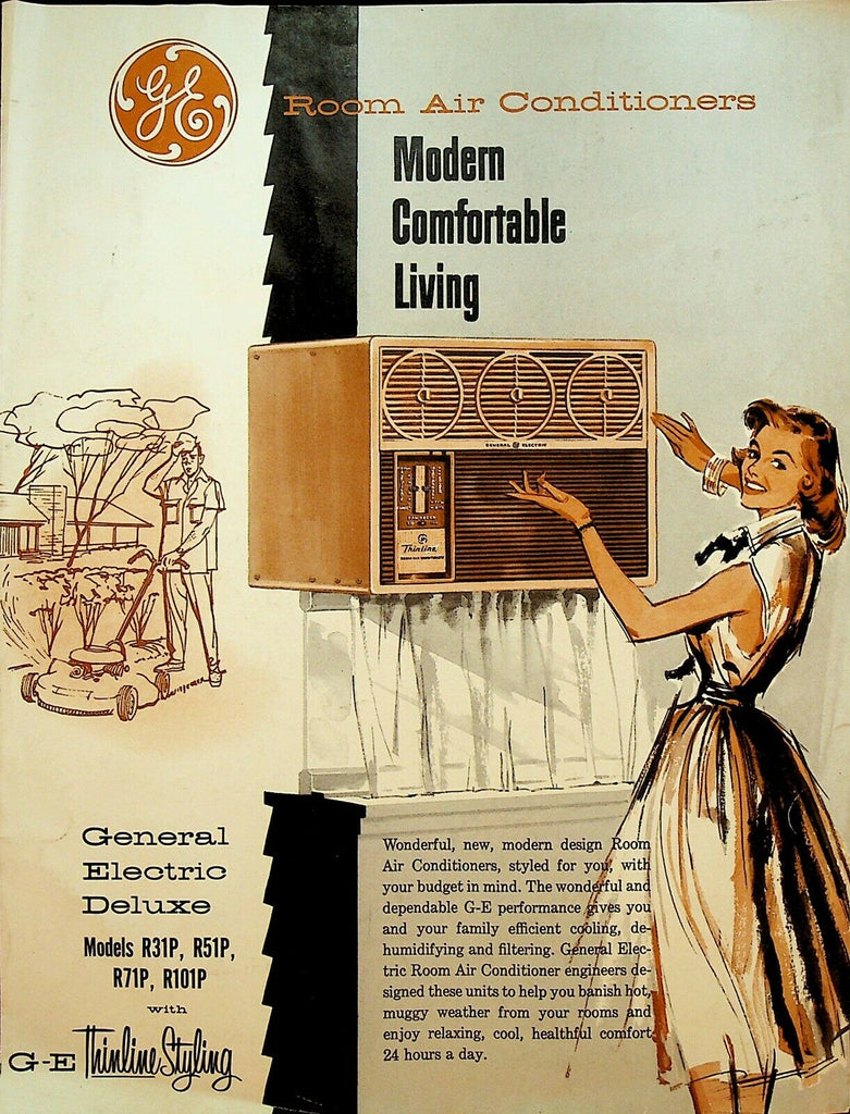 GE Room Air Conditioners Brochure General Electric Deluxe R31P R51P R71P R101P