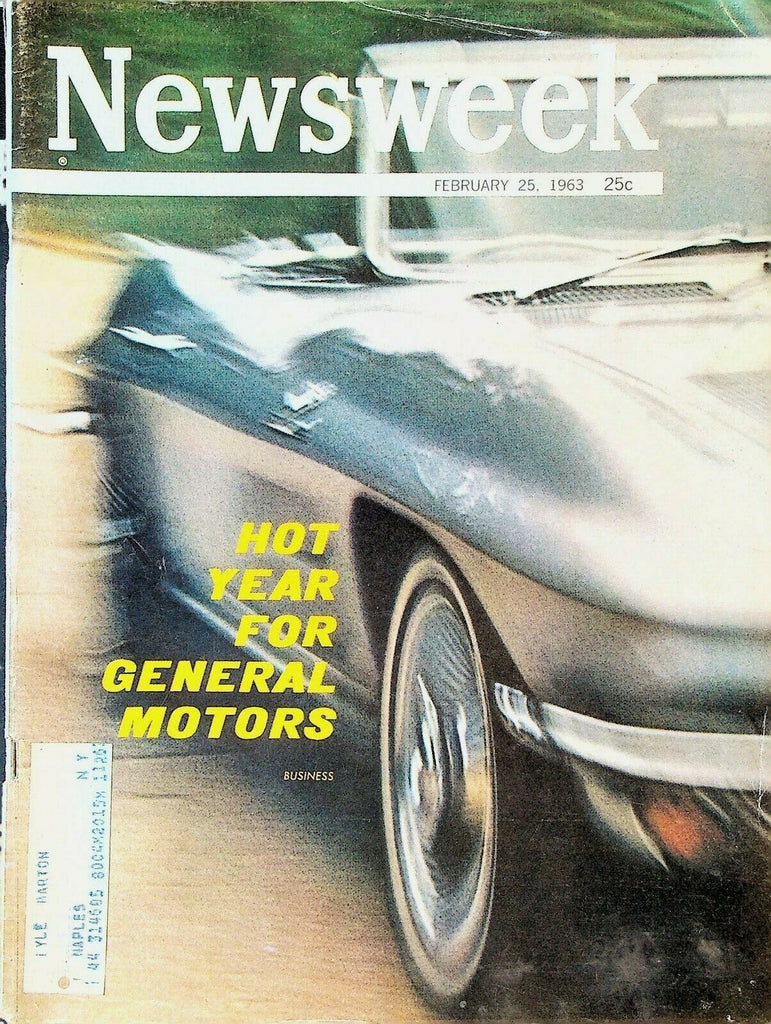 Newsweek Magazine February 25 1963 General Motors Cliff Richard