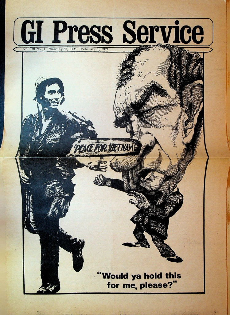 GI Press Service February 1 1971 Angela Davis Vietnam War Richard Nixon