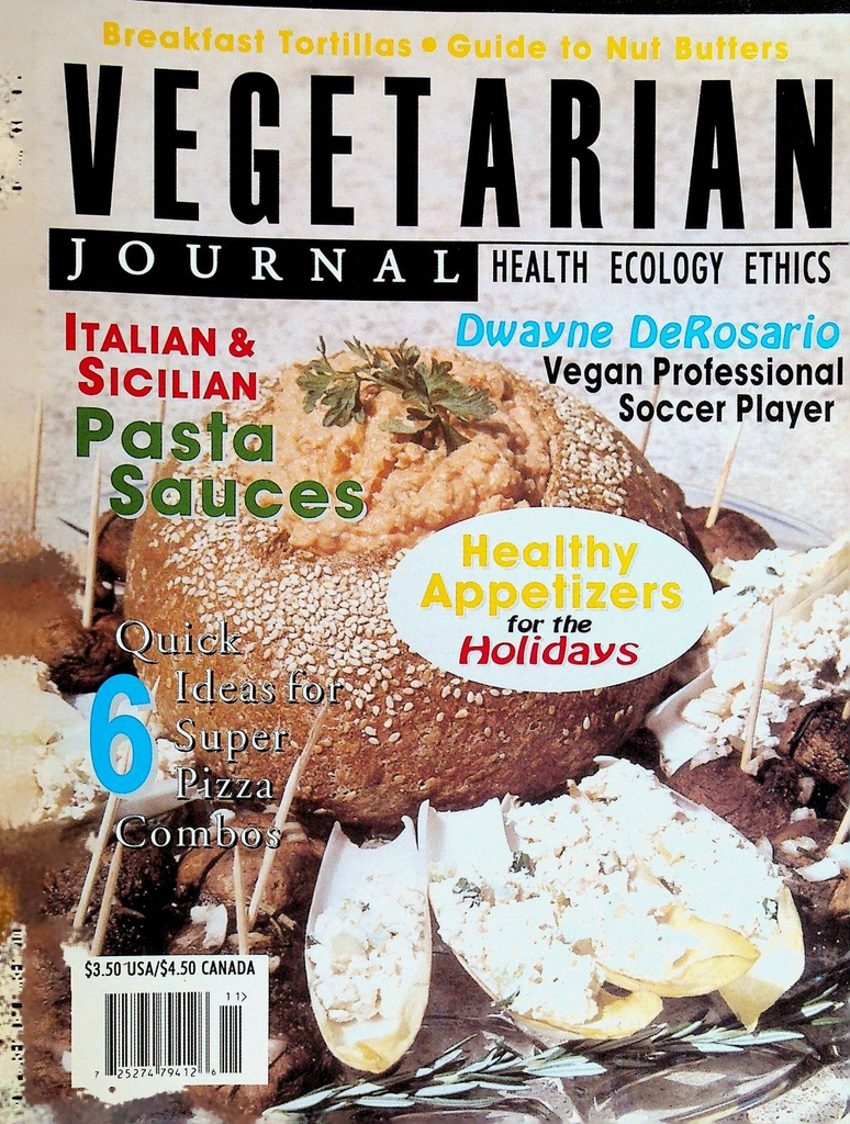 Vegetarian Journal Vol XXI #6 2001 Dwayne DeRosario Pasta Sauces