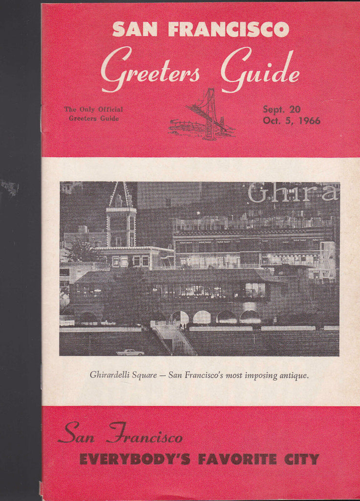 San Francisco Greeters Guide September 20 1966 Ghiradelli Square California