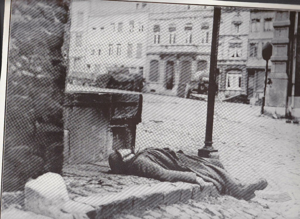 Dead German Trooper in Stavelot Belgium  WWII Dispatch Photo News Service