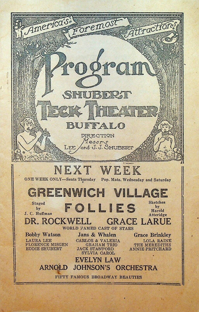 The Student Prince Program March 5 1928 Ilse Marvenga Sudworth Fraser