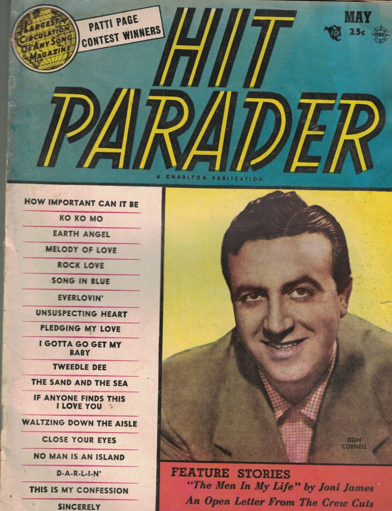 Hit Parader May 1955 Don Cornell Doris Day Audrey Hepburn Patti Page
