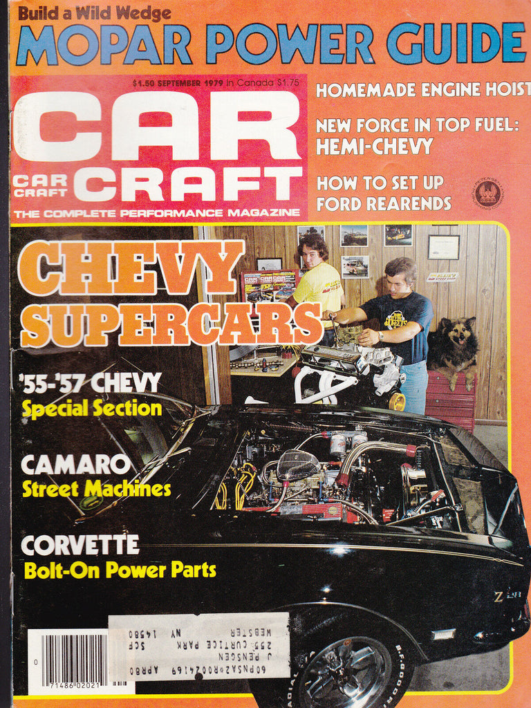 Car Craft Magazine Chevy Supercars Camaro Corvette September 1979  FREE US S/H