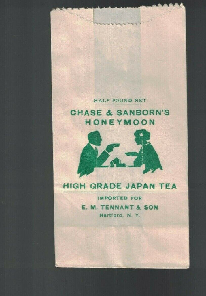 Chase & Sanborn Honeymoon High Grade Japan Tea Bag EM Tennant & Son Hartford NY