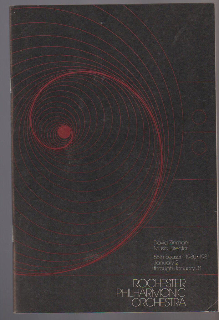Rochester Philharmonic Orchestra RPO Program January 1981 American Dance Machine