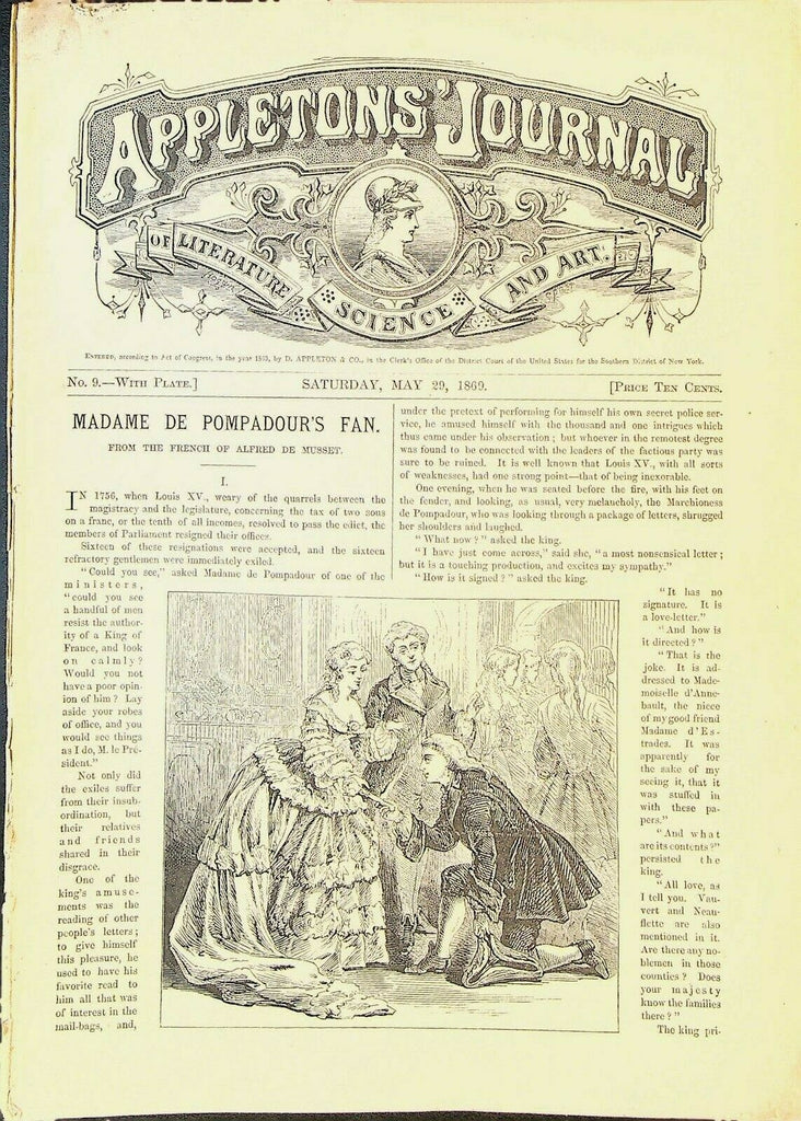 Appletons' Digest May 29 1869 Victor Hugo The Man Who Laughs Boston