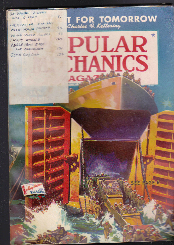 Popular Mechanics Magazine World War II Cover & Articles January 1944