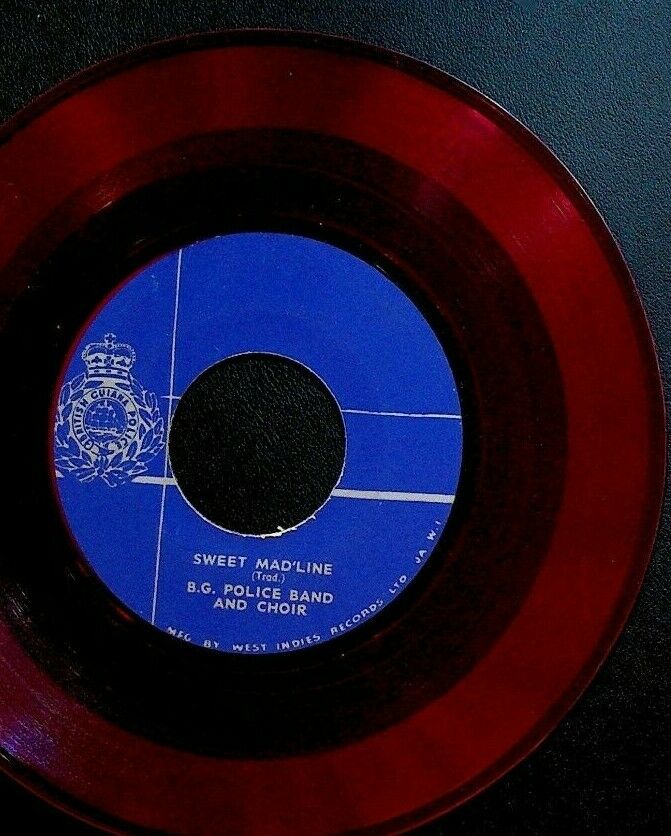 British Guiana BG Police Band & Choir 45 Vinyl Record Sitira Gal Sweet Mad'Line