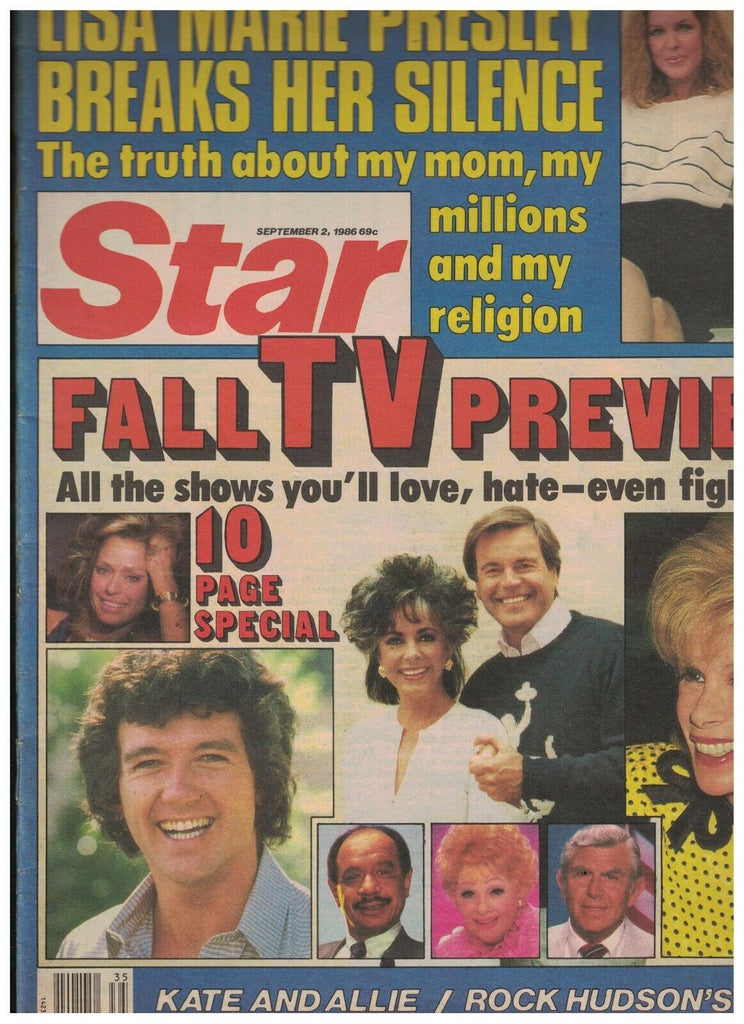 Star Magazine September 2 1986 Lisa Marie Presley Marie Osmond Rock Hudson