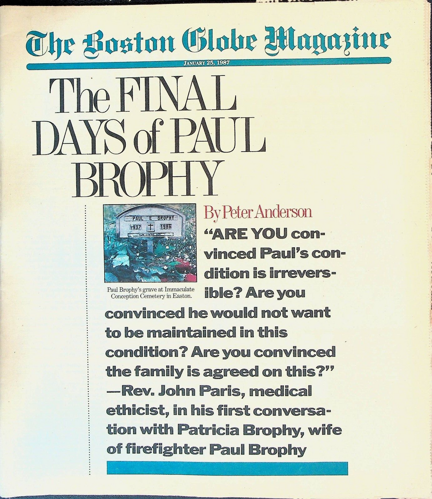 Boston Globe Magazine January 25 1987 Paul Brophy Gloria Steinem Jane Goodall