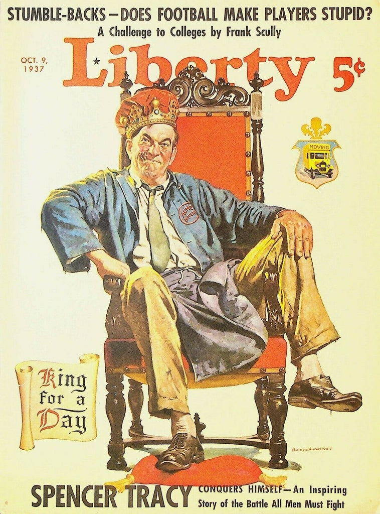 Liberty Magazine October 9 1937 Lou Gehrig Spencer Tracy Max Brand