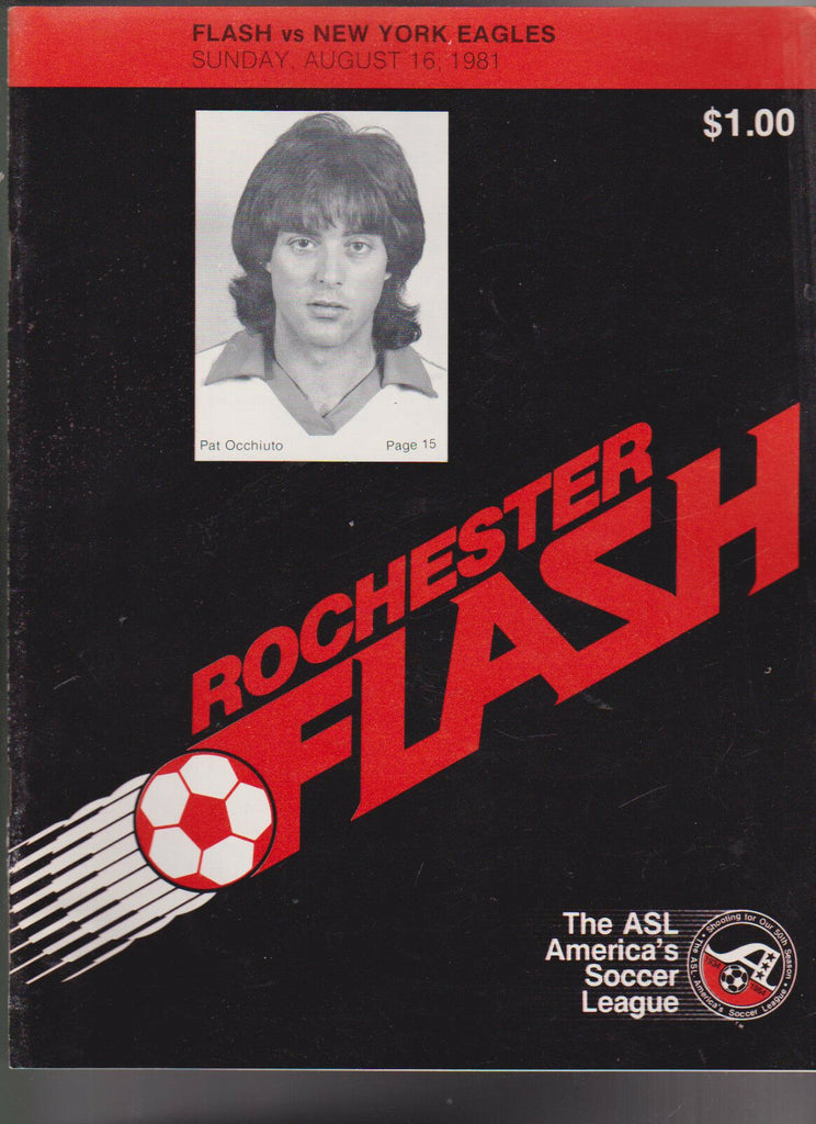 Rochester Flash ASL Soccer Program August 16 1981 New York Eagles Pat Occhiuto